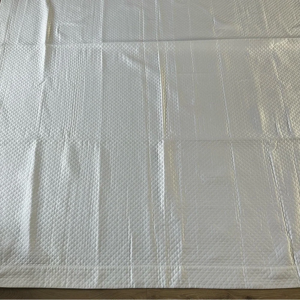NEW Legacy Home Twin 100% Cotton Quilt Coverlet White Made In USA